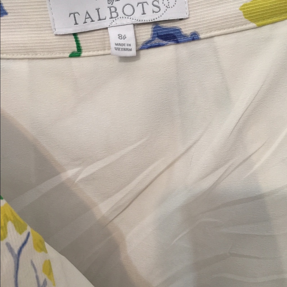 Full Flowered A-Line Yellow Skirt RSVP by Talbots - Picture 3 of 5